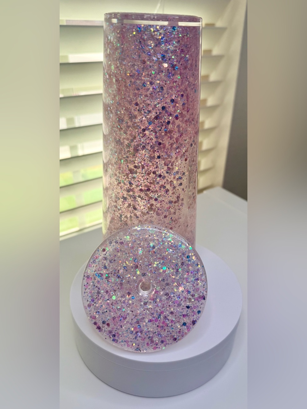 Handmade Glitter Pink Tumbler - Picture 3 of 4